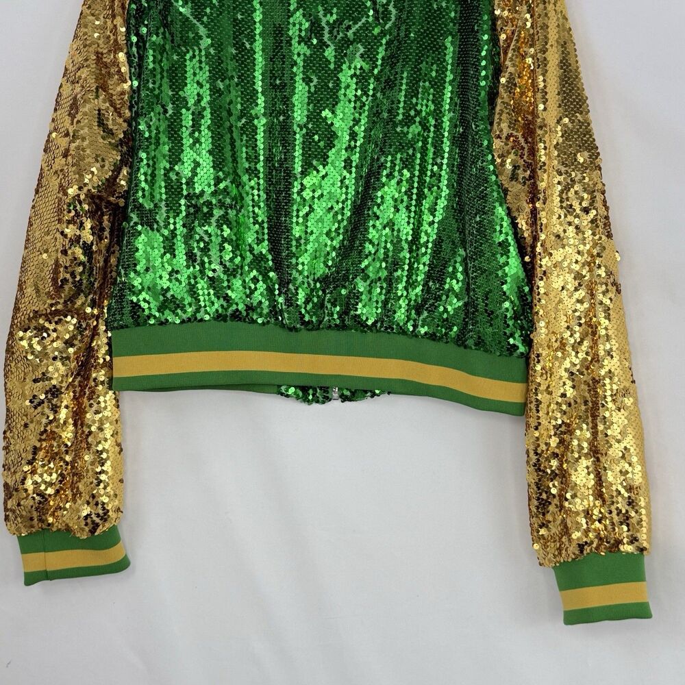 Daisy Green And Gold Sequin Jacket Size 2X - Picture 9 of 15
